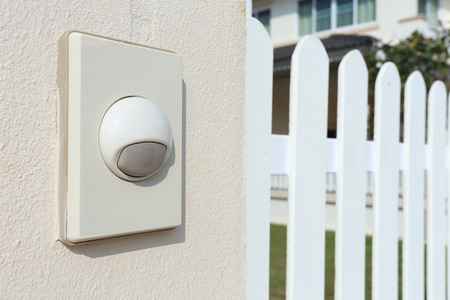 doorbell white modern style for the houseの写真素材