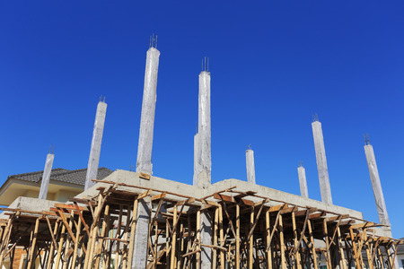 Building and Construction house, new residential construction site, new homeの写真素材