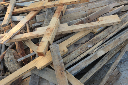 Pile of old wood sticksの写真素材