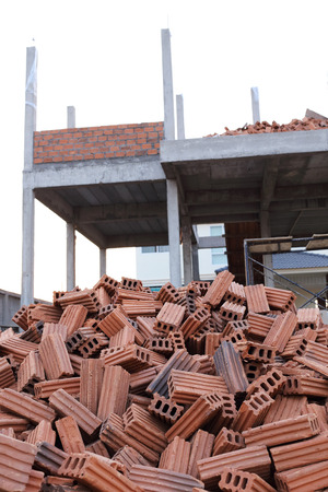 brick of building construction houseの写真素材