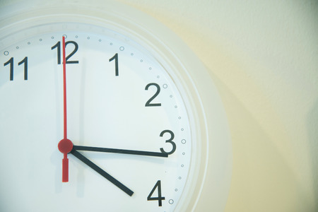 white clockの写真素材
