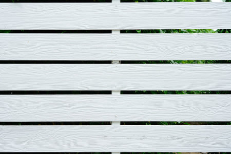 white fence, wood texture backgroundの写真素材