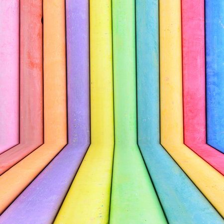 abstract color chalk backgroundの写真素材