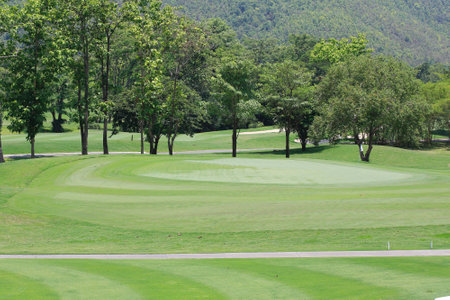 green golf course, sport backgroundの写真素材