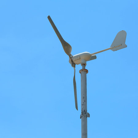 wind turbine producing alternative energyの写真素材