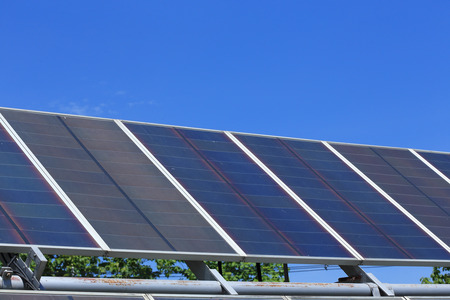 Solar panels for renewable energy productionの写真素材
