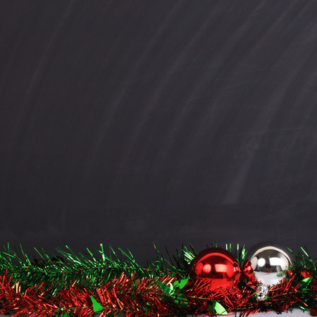 blackboard decorated merry christmas day, happy new yearの写真素材