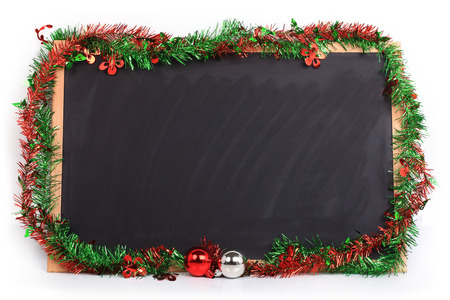 blackboard decorated merry christmas day and happy new yearの写真素材