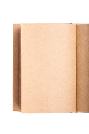 brown book isolated on white backgroundの写真素材