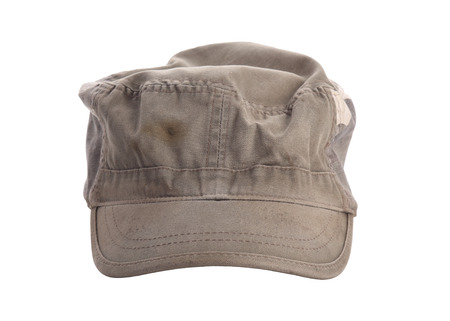 cap soldier texture isolated on white backgroundの写真素材