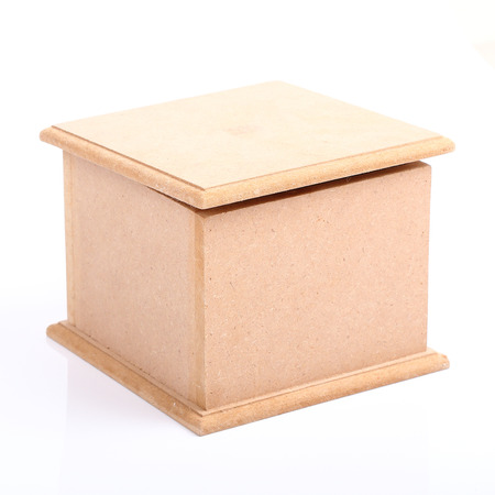 brown wooden box used product packagingの写真素材