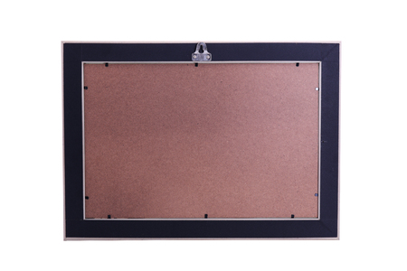 back view photo frame isolated on white background