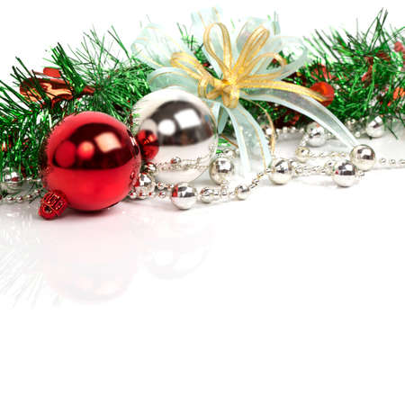 christmas ball decoration on white backgroundの写真素材