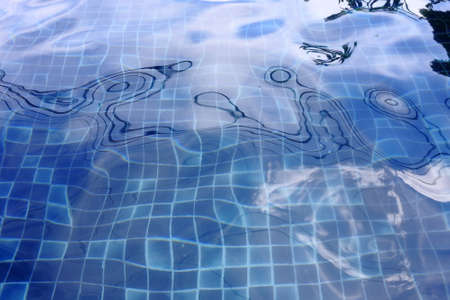 texture of ripple surface water in swimming poolの写真素材