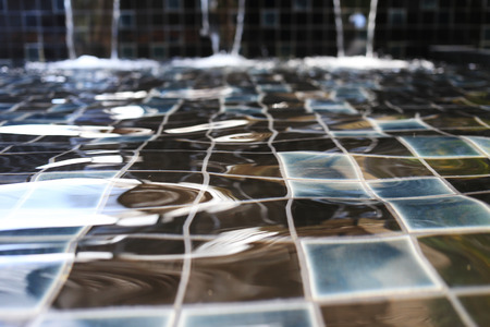 closeup ripple surface water in swimming poolの写真素材