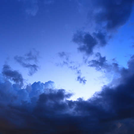beautiful night sky with cloud backgroundの写真素材