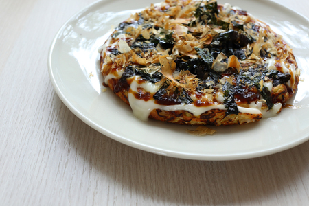 japanese pizza traditional food styleの写真素材