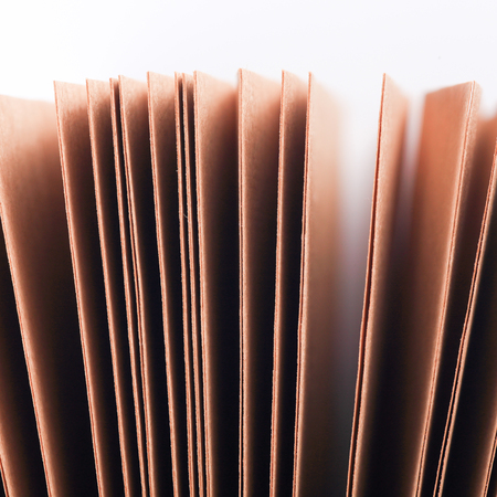 stack of brown paper page document sheet