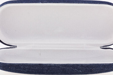 glasses jeans case fashion isolated on white backgroundの写真素材