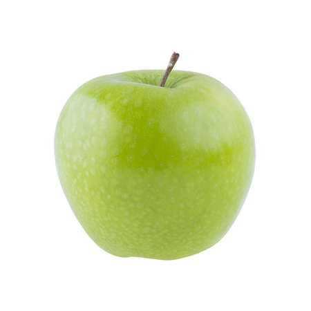 fresh apple fruit isolated on white backgroundの写真素材
