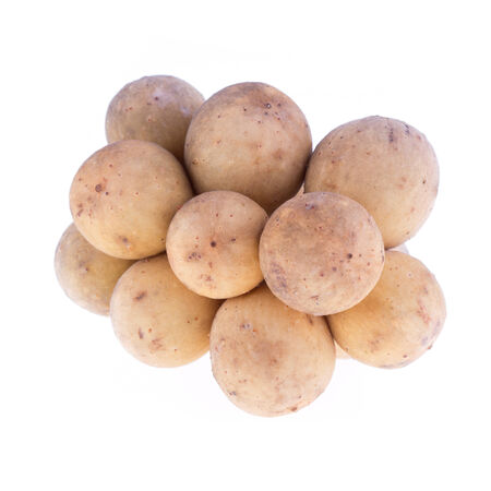 longkong tropical fruit isolated on white backgroundの写真素材