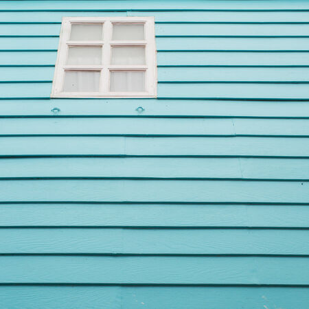 white window on wood wall design vintage decoration houseの写真素材