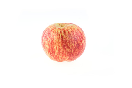 fresh apple fruit isolated on white backgroundの写真素材