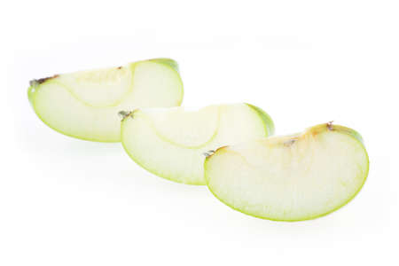 fresh apple fruit isolated on white backgroundの写真素材