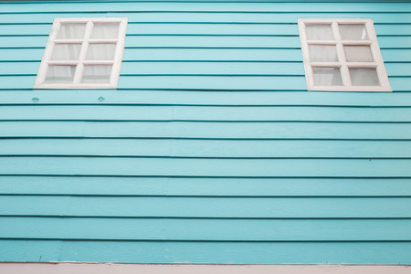 white window on wood wall design vintage decoration houseの写真素材