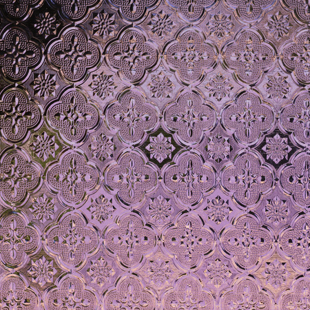 glass traditional thai style texture decorated on the windowの写真素材