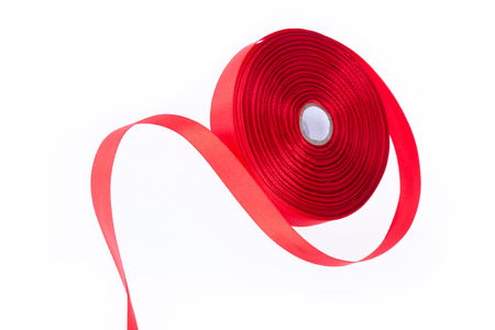 roll of red ribbonの写真素材