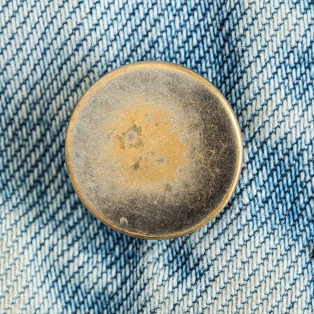 old metal button of jeans fashion