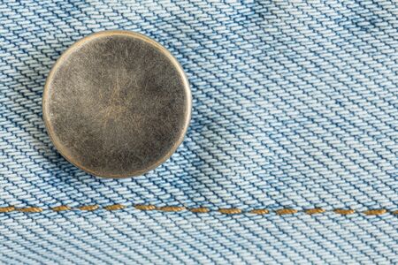 old metal button of jeans fashion