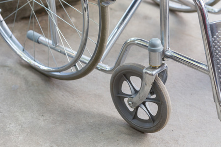 detail of empty wheelchairの写真素材
