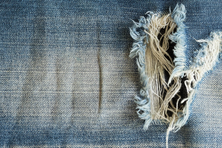 denim jeans with old torn of fashion jeans designの写真素材