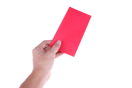 red envelope isolated on white background for gift chinese new yearの写真素材
