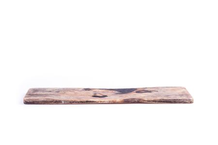 old wood board weathered isolated on white backgroundの写真素材
