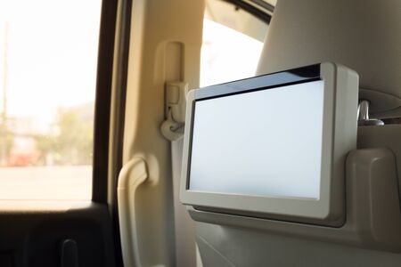 small tv led portable interior in carの写真素材