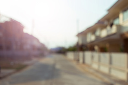 large house of village, blur image backgroundの写真素材