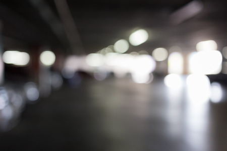car parking lot in building, abstract blur backgroundの写真素材