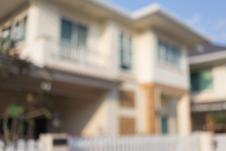 large house of village, blur image backgroundの写真素材