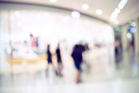 store shopping mall centre image blur defocused backgroundの写真素材