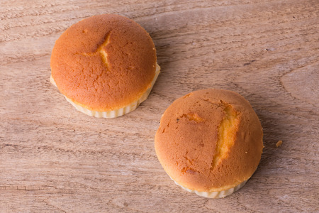 cupcake sweet dessert bakery on wooden boardの写真素材