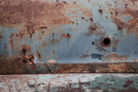 rusty metal plate panel corroded texture backgroundの写真素材
