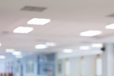 abstract blurred background interior light in officeの写真素材