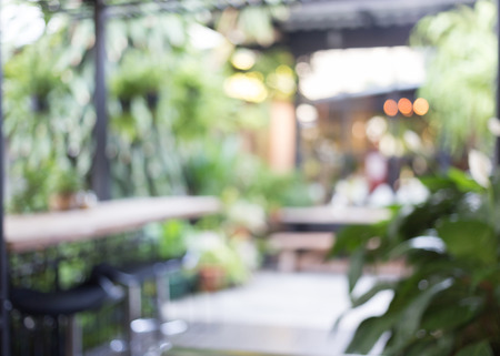 abstract blur image, decoration living room interior style green eco environmental with plant nad treeの写真素材