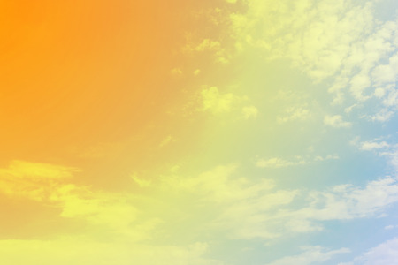 colorful sky background with cloud, sun rays of global warming, solar of clean energy power