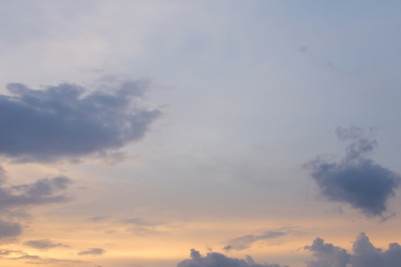 colorful clear sky with cloud, twilight sunset sky background, image color pastel toneの写真素材