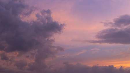 wonderful cloud on twilight sunset sky backgroundの写真素材