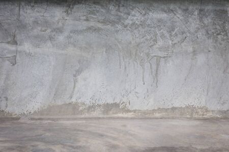 cement concrete wall and floor empty room, grunge backgroundの写真素材